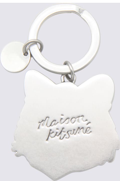Accessories Sale for Men Maison Kitsuné Milk Shake Metal Fox Key Ring
