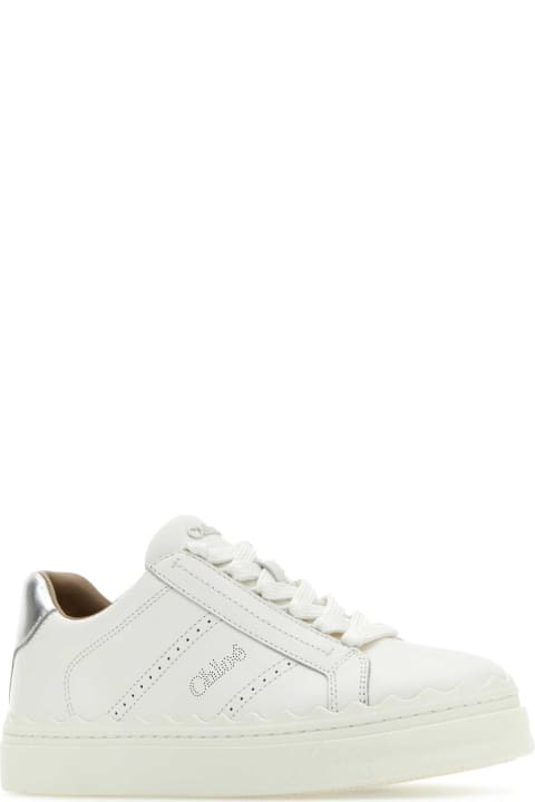 Chloé Shoes for Women Chloé White Leather Lauren Sneakers