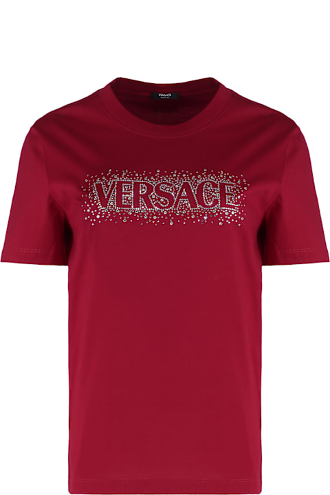 Versace Topwear for Women Versace Logo Print T-shirt