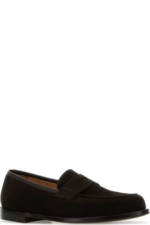 Crockett & Jones Shoes for Men Crockett & Jones Brown Suede Grantham 2 Loafers