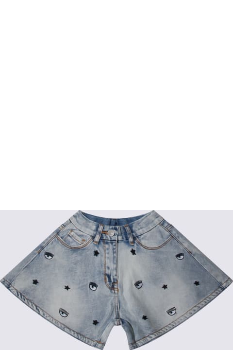 Fashion for Girls Chiara Ferragni Stone Beach Blue Denim Shorts