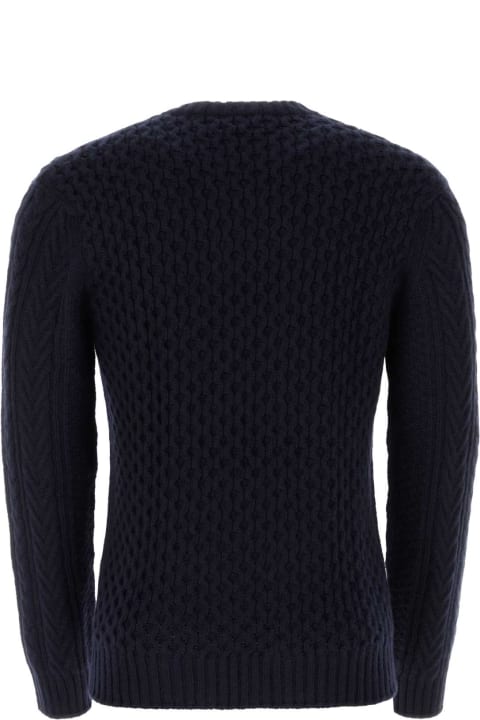 Sweaters for Men Johnstons of Elgin Black Cashmere Sweater