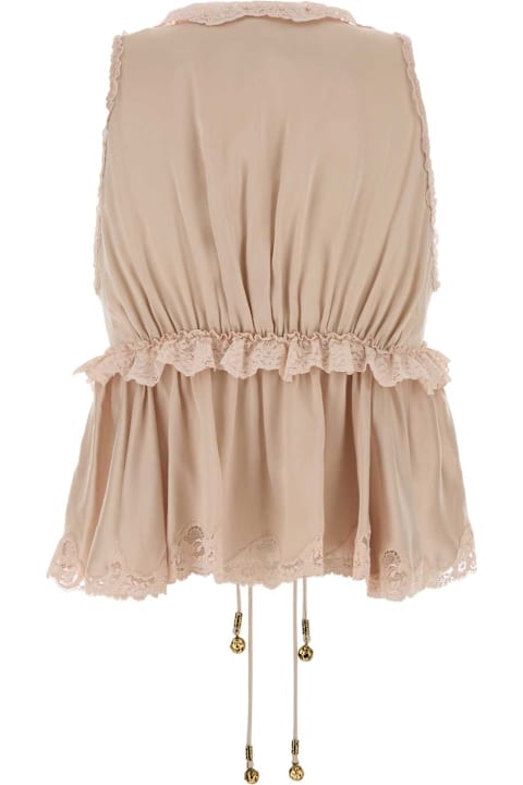 Chloé Pastel Pink Satin Top