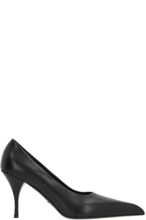 High-Heeled Shoes for Women Prada Pointed-toe Slip-on Pumps