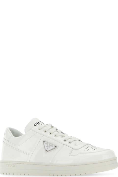 Prada Sneakers for Men Prada White Leather Downtown Sneakers