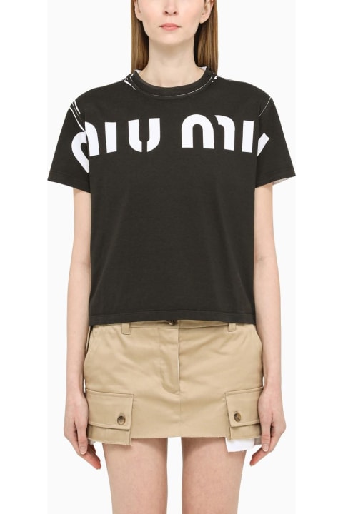 Miu Miu Cotton T-shirt With All-over Tie-dye Print | italist