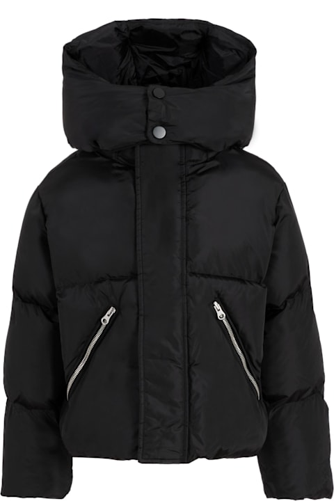 Homeware MM6 Maison Margiela Black Down Jacket For Kids With Logo