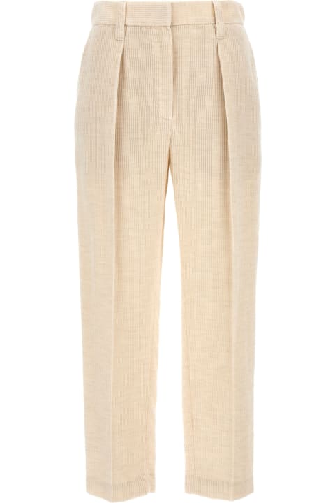 Pants & Shorts for Women Brunello Cucinelli Corduroy Trousers