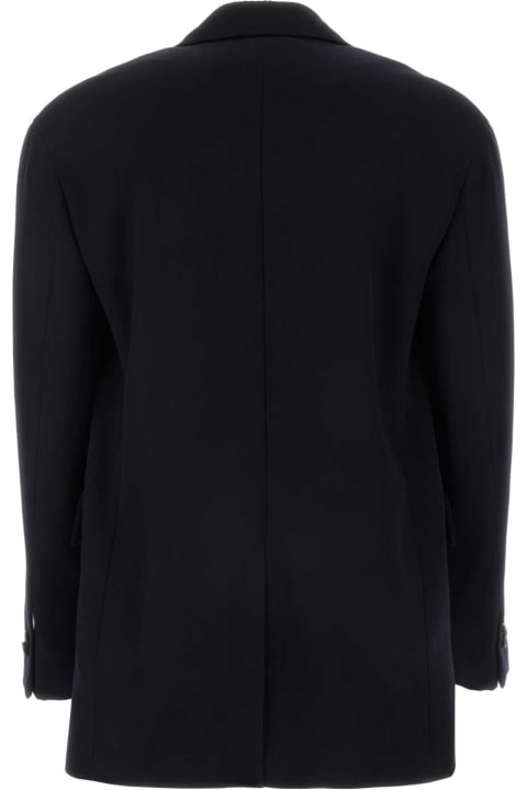 Coats & Jackets for Men Bottega Veneta Midnight Blue Wool Blazer