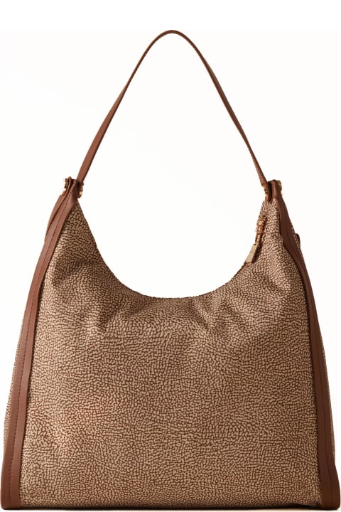 Borbonese Bags for Women Borbonese Orbit Medium Shoulder Bag In Op Fabric