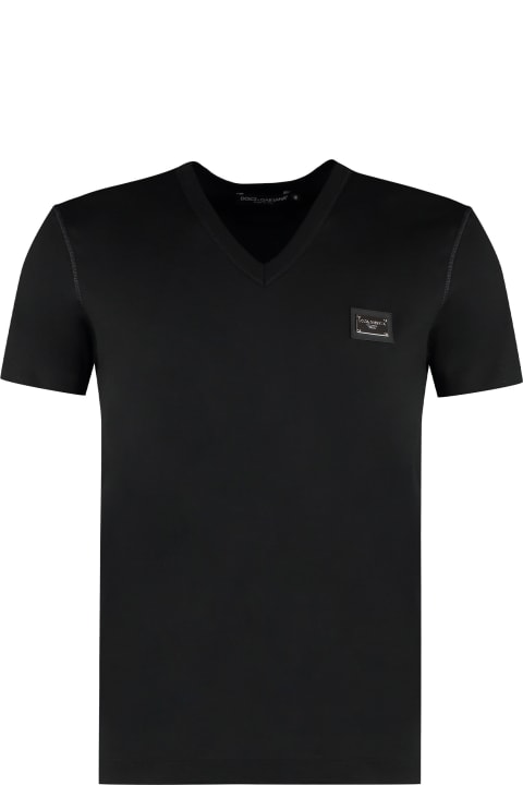 Dolce & Gabbana Topwear for Men Dolce & Gabbana T-shirt V-neck T-shirt