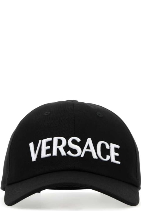 Fashion for Women Versace Black Cotton Baseball Cap