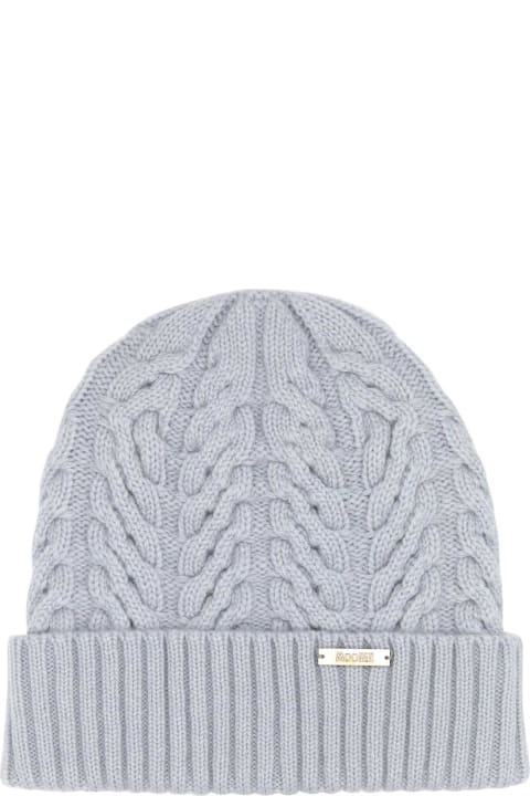 Moorer Hats for Women Moorer Pastel Light Blue Cashmere Beanie Hat