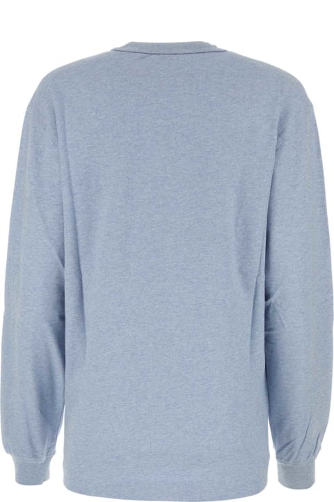 Alexander Wang for Women Alexander Wang Melange Light-blue Cotton Oversize T-shirt