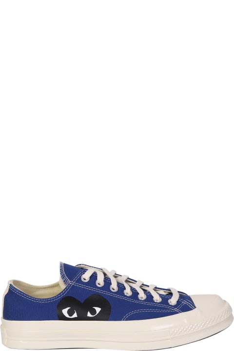 Fashion for Men Comme des Garçons Play Blue Converse Chuck Taylor Sneakers