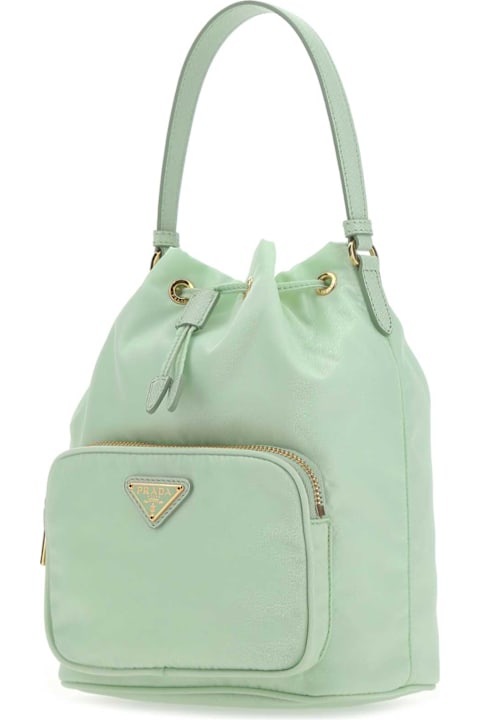 Bags for Women Prada Pastel Green Re-nylon Bucket Bag