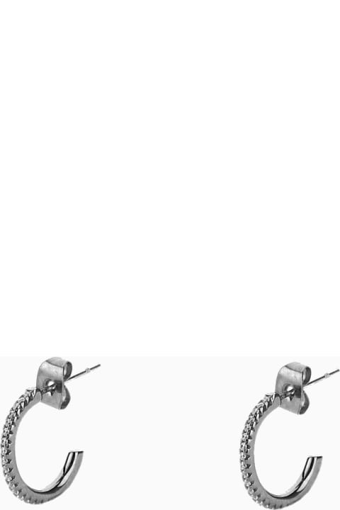 Earrings for Women Federica Tosi Lobo Open Hoop Silver