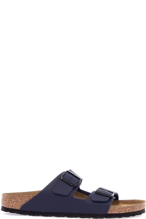Homeware Birkenstock Dark Blue Arizona Sandals In Birkoflor With Cork Sole