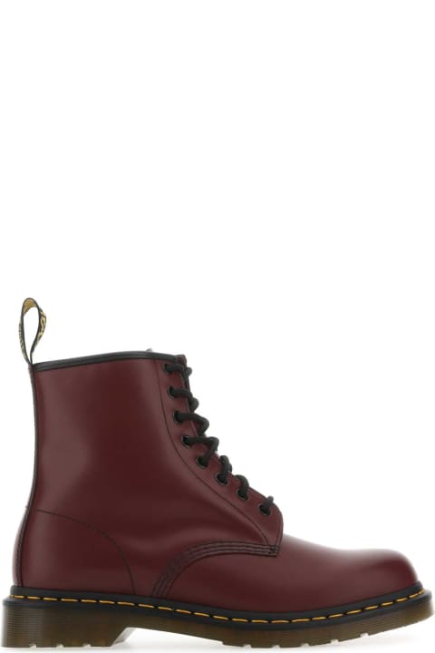 Dr. Martens Burgundy Leather 1460 Ankle Boots
