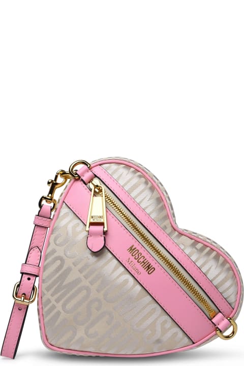 Moschino Wallets for Women Moschino 'cuore' Ivory Cotton Blend Purse