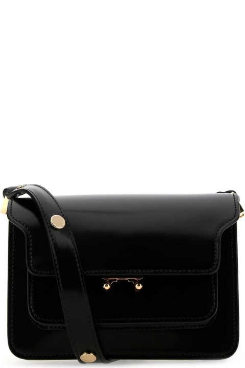 Marni Bags for Women Marni Black Leather Mini Trunk Shoulder Bag