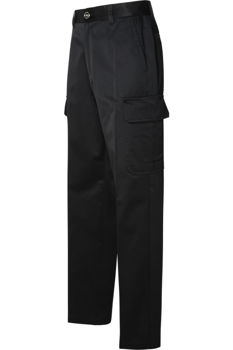 Versace Clothing for Men Versace Cargo Pants In Black Cotton
