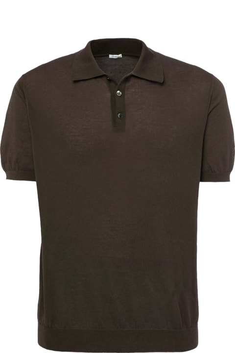 Malo Topwear for Men Malo Brown Short-sleeved Polo Shirt