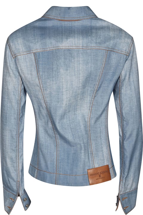 Ermanno Scervino Coats & Jackets for Women Ermanno Scervino Denim Buttoned Shirt