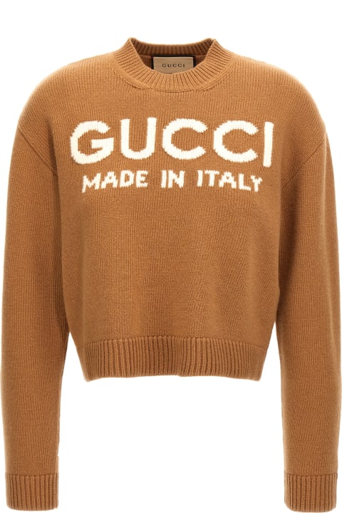 Sweaters for Women Gucci Jacquard Logo Sweater