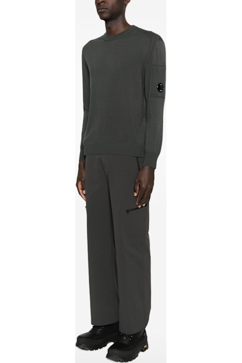 C.P. Company لـ Women C.P. Company Logo Wool Crewneck Sweater