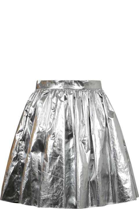 Metallic Curled Mini Skirt