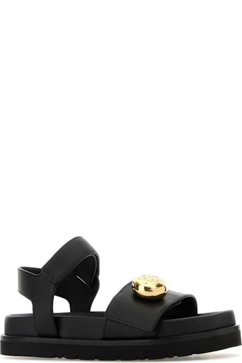 Homeware Loewe Black Leather Pebble Sandals