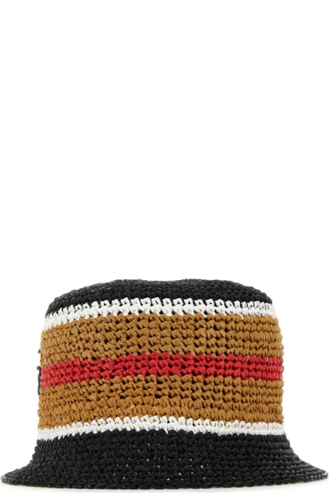 Hair Accessories for Women Burberry Embroidered Raffia Hat