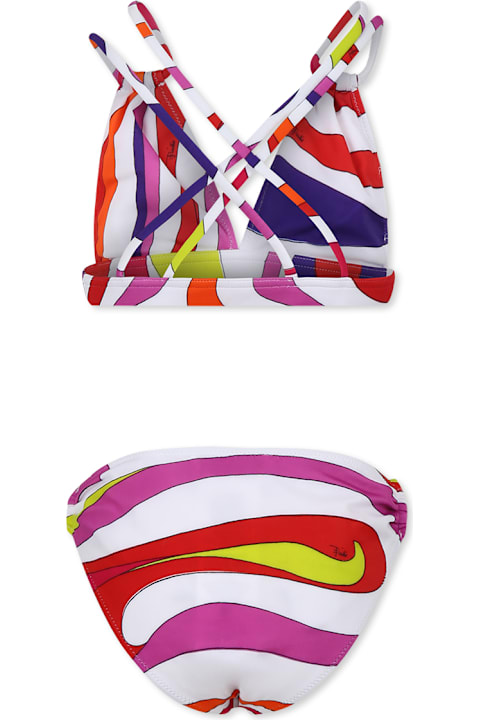 Pucci Swimwear for Women Pucci Multicolor Bikini For Girl With Marble Print