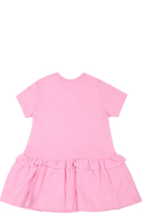 Fashion for Baby Boys MSGM Pink Dress For Baby Girl With Logo