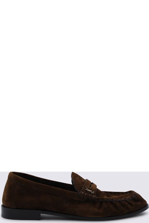 Saint Laurent Brown Suede Laofers