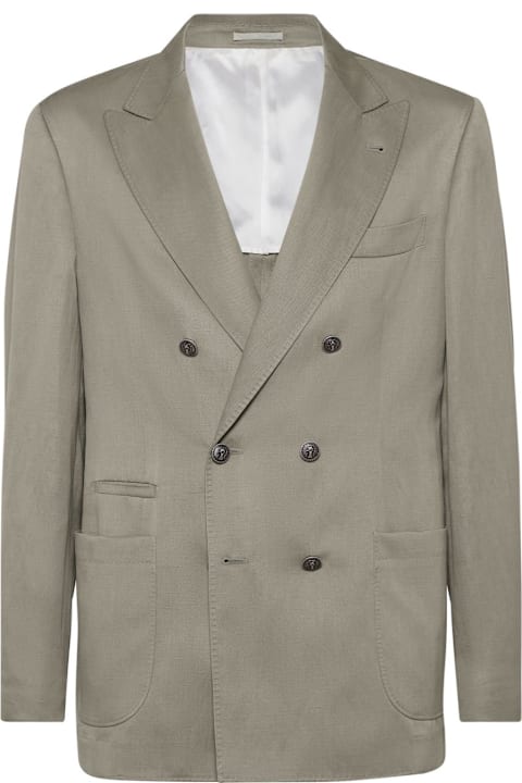 Brunello Cucinelli for Kids Brunello Cucinelli Silk And Linen Jacket