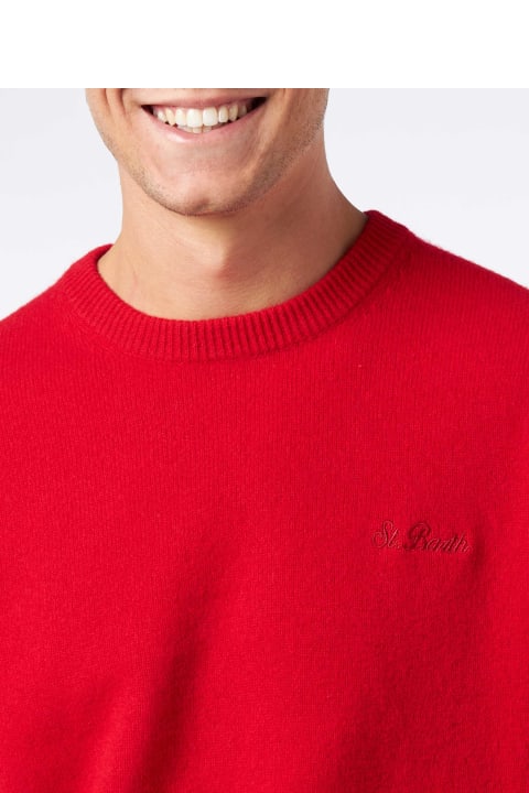 Homeware MC2 Saint Barth Red Sweater Regent In Lambswool