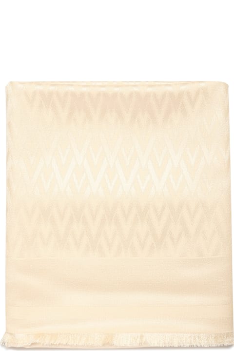 Scarves & Wraps for Women Valentino Garavani Toute La V Shawl In Silk And Wool