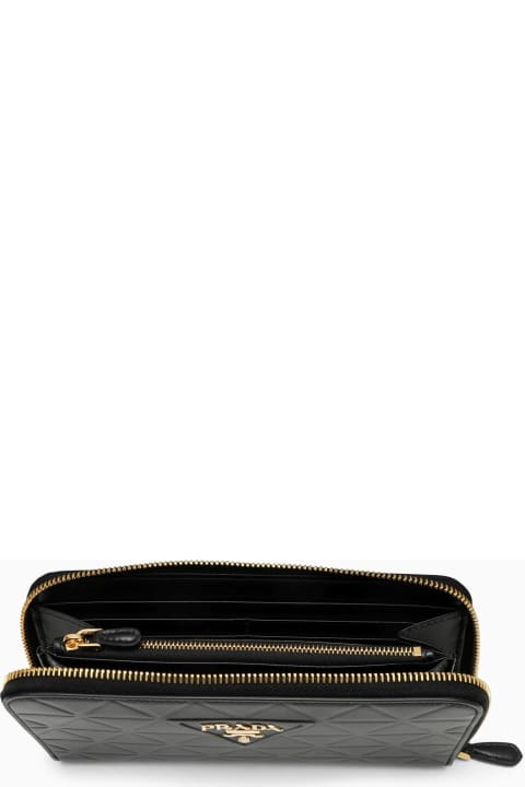 Wallets for Women Prada Black Leather Zip-around Wallet