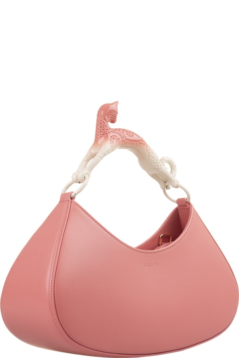 Lanvin for Women Lanvin Hobo Cat Bolide Bag In Pink Leather