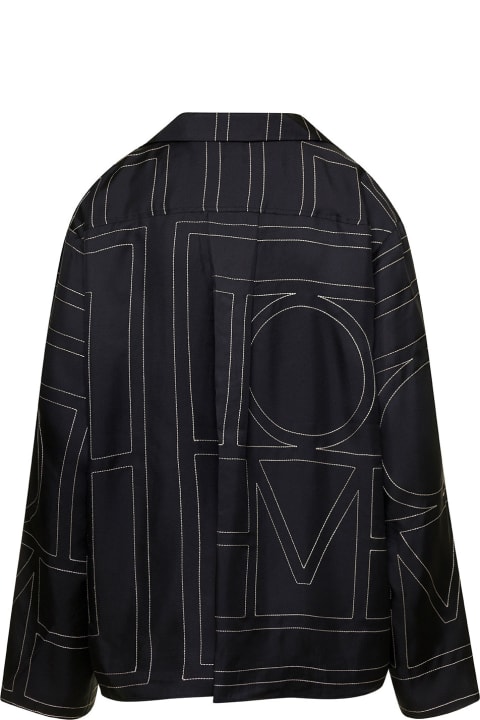 Monogram Silk Pj Top