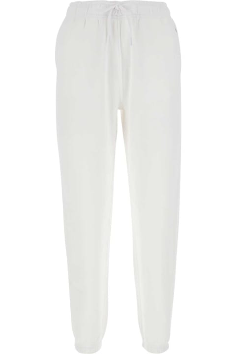 Polo Ralph Lauren Fleeces & Tracksuits for Women Polo Ralph Lauren White Cotton Blend Joggers