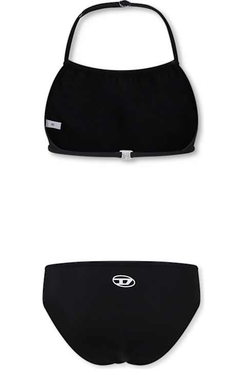 Diesel for Girls Diesel Black Bikini For Girl With Logo