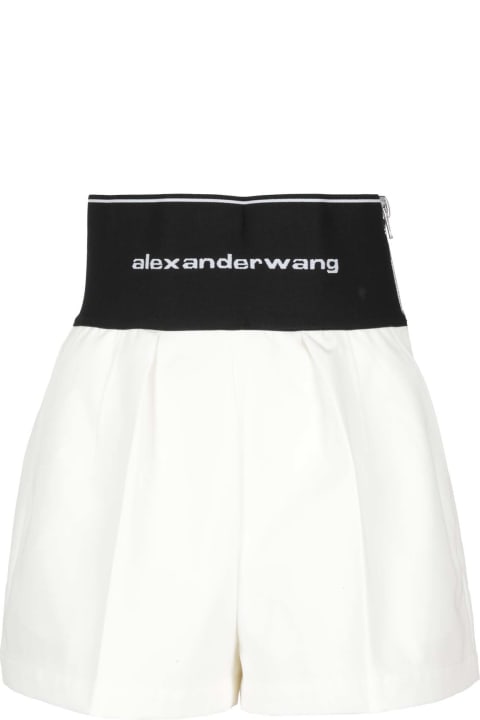 Fashion for Women Alexander Wang Safari Short With Exposed Zipper And Logo Elastic