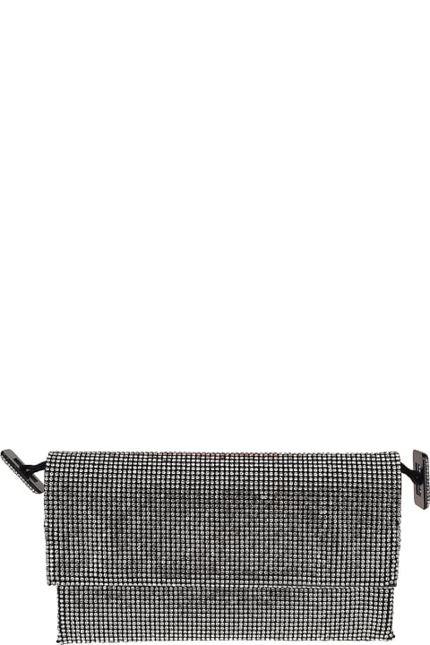 Clutches for Women Benedetta Bruzziches Embellished All-over Flap Shoulder Bag