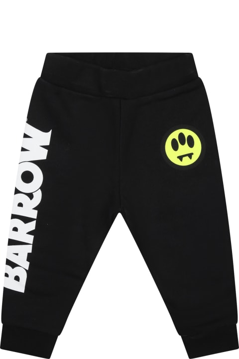 Barrow Bottoms for Baby Boys Barrow Black Trousers For Babies With Logo
