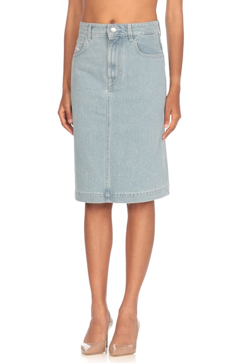 Maison Kitsuné Skirts for Women Maison Kitsuné Straight Denim Skirt