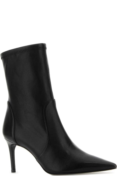 Homeware Stuart Weitzman Black Leather Stuart Power Ankle Boots