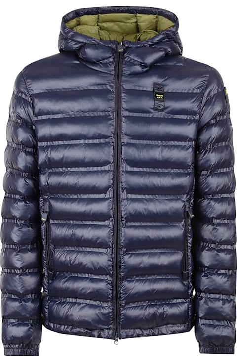 Blauer معاطف وجواكت لـ القسم الرجالي Blauer Logo Patched Slim Padded Jacket